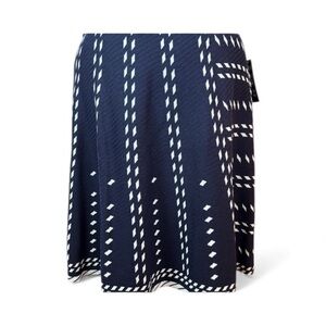 NIC+ZOE Navy and White A-Line‎ Skirt Knee-Length Work